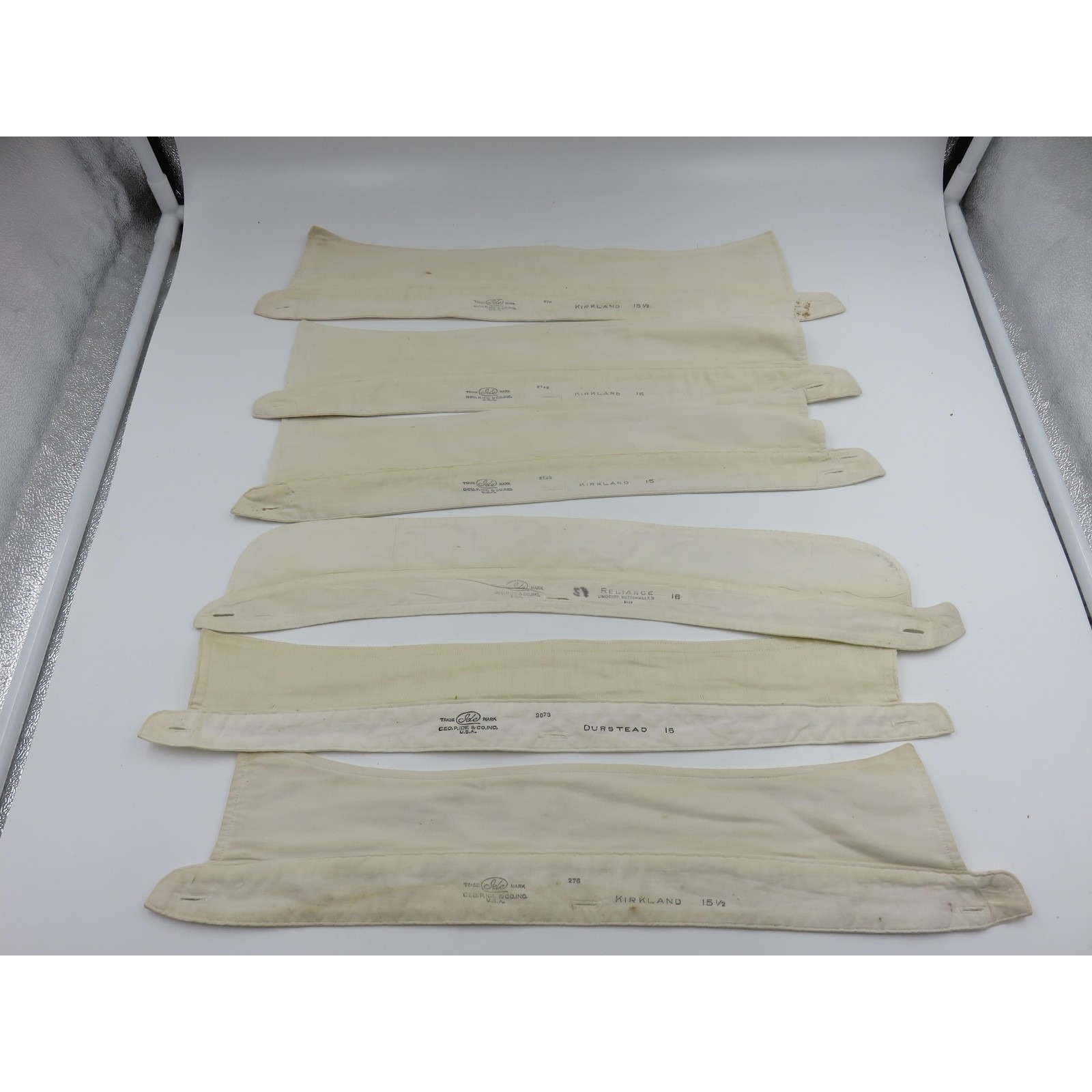 Vintage Geo P Ide & Co Detachable Shirt Collars Lot Of 6 Kirkland Durstead 15-16